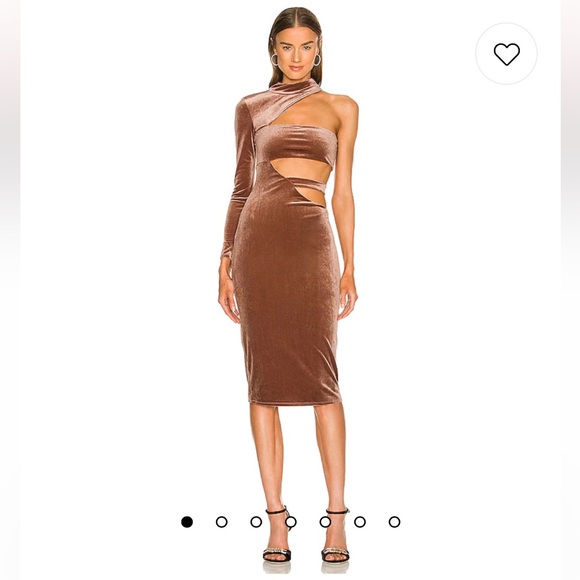 MICHAEL COSTELLO x REVOLVE Bleeker Midi Dress in Nude - Picture 1 of 13